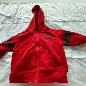 Okie Dokie Baby Boys Red Fleece Lined Zip Up Sweatshirt NWOT